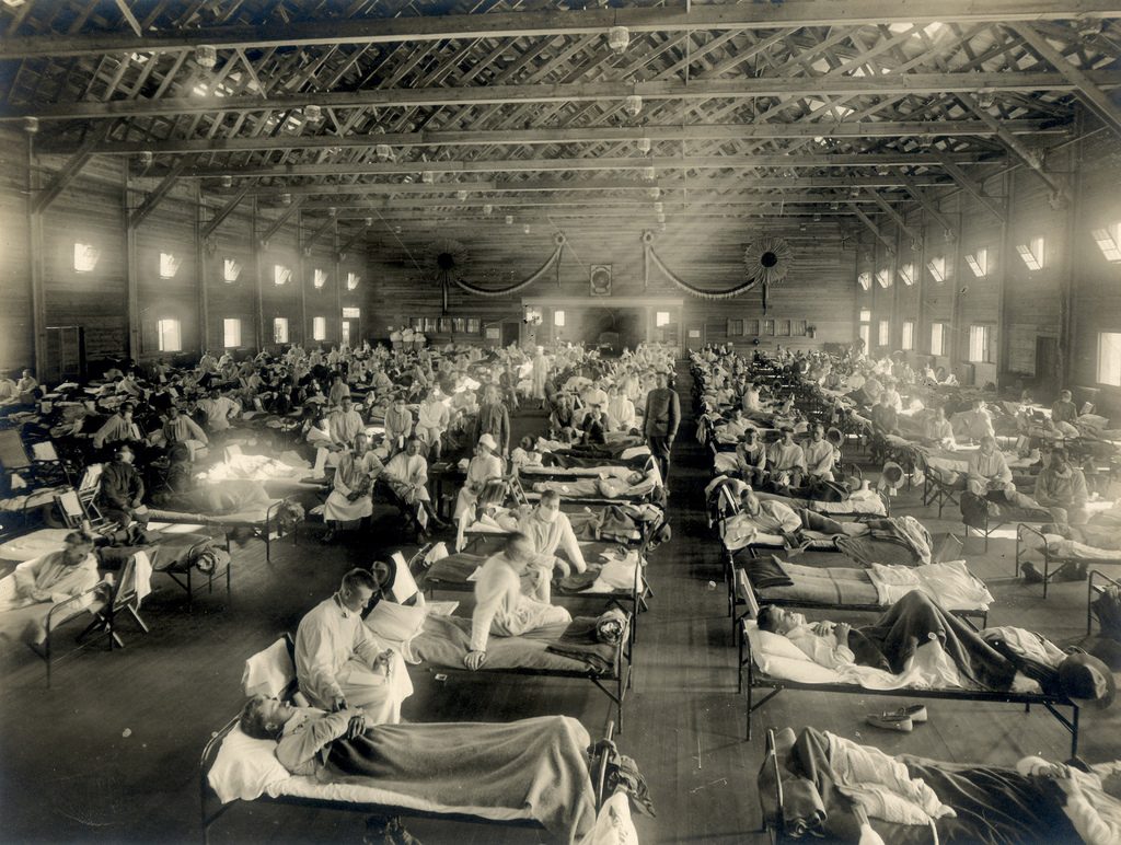 Emergency Hospital During Influenza Epidemic, Camp Funston, Kansas Ncp 1603