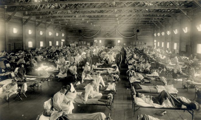 Emergency Hospital During Influenza Epidemic, Camp Funston, Kansas Ncp 1603